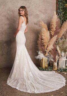 Lillian West 66211 Fit-and-Flare Wedding Dress