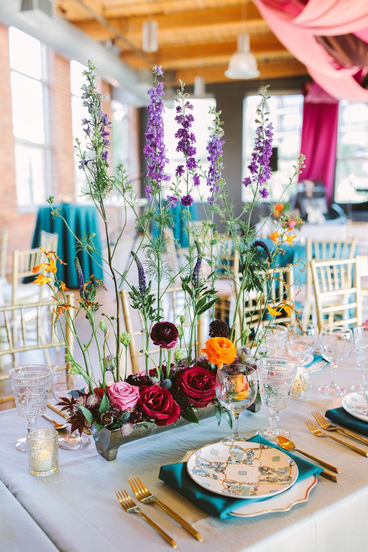 Colorful Centerpieces for Reception