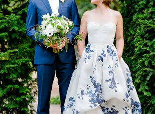 Hanging blooms, gemstone hues, flower crowns, folk music and margaritas created a whimsical atmosphere for Maggie Gelber (29 and a graduate student) a