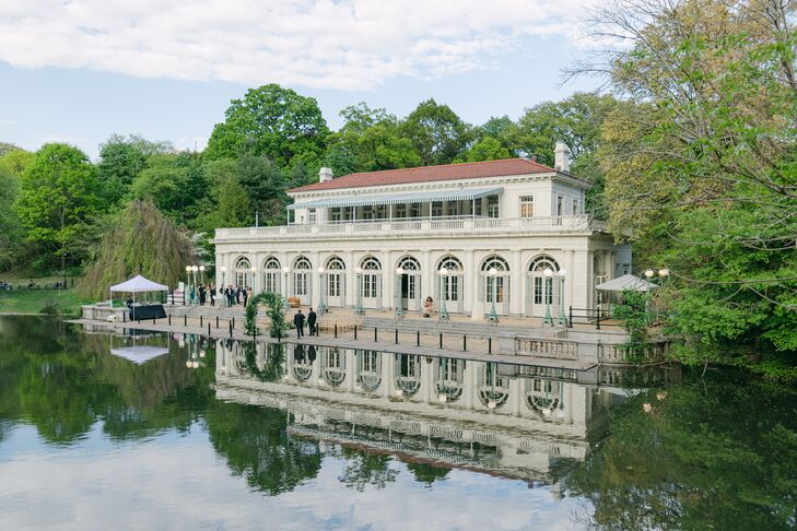 The Boathouse in Prospect Park, New York City, on Prospect Park Lake With Green Arch