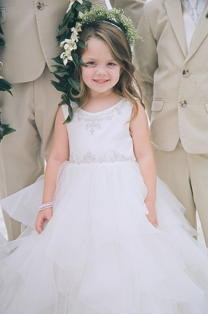 White Tulle Flower Girl Dress