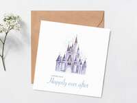 And they lived happily ever after... in light blue with detailed Disney castle graphic