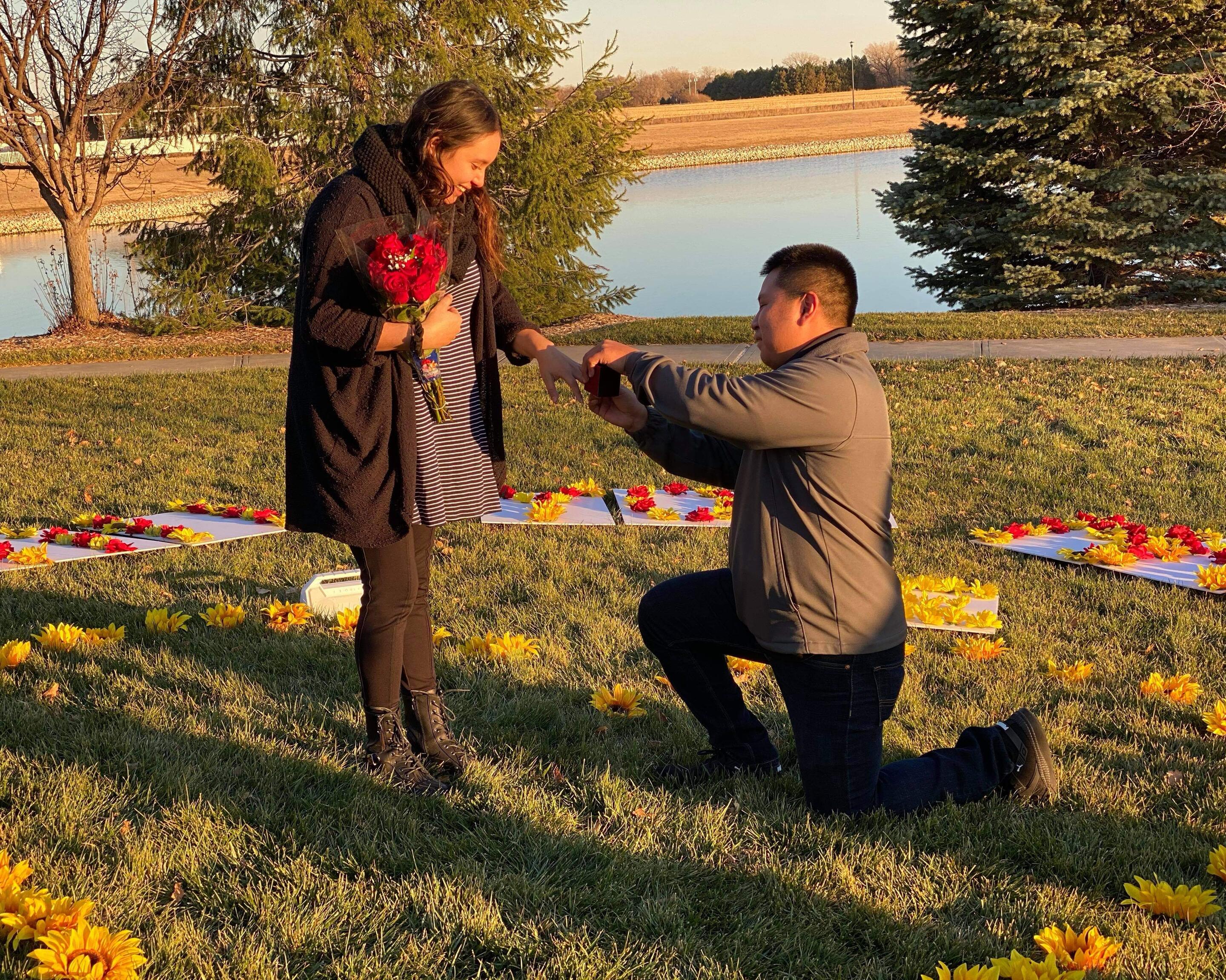 Picture of The proposal and civil wedding 
