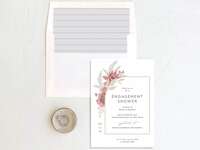 Elegant floral engagement party invitation