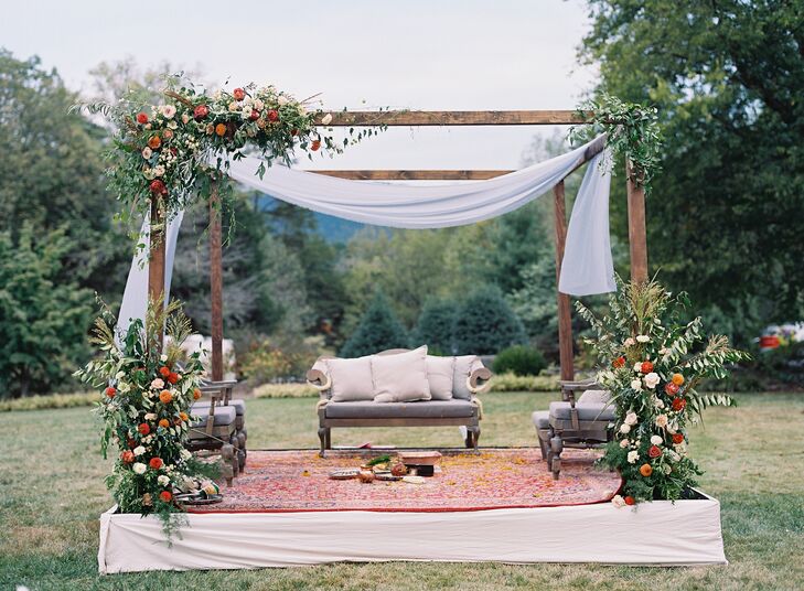 Mandap for Indian Ceremony at The Clifton Inn in Charlottesville, Virginia