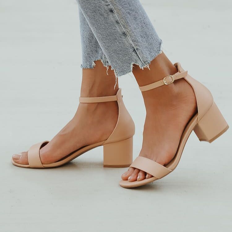 Ankle strap bridesmaid heels from Lulus