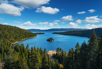 View of Lake Tahoe in California