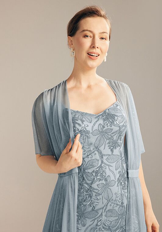 AW Bridal AW Claude Dress Blue Mother Of The Bride Dress - 2