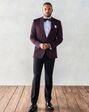 The Black Tux Plum Shawl Jacket Tuxedo Purple Tuxedo - thumbnail - 5