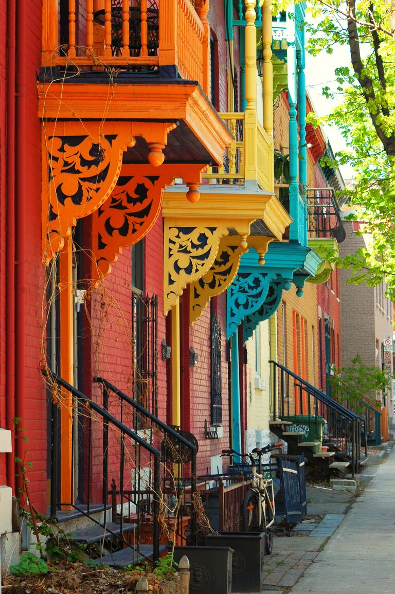 old montreal beautiful doors colorful