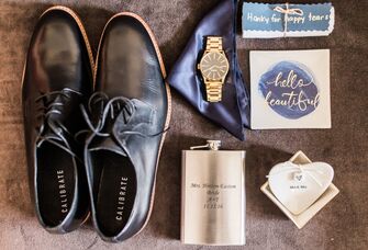 groom's shoes and accessories