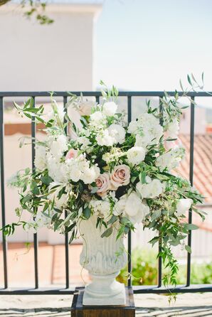 Romantic, Textured Ceremony Floral Arrangements