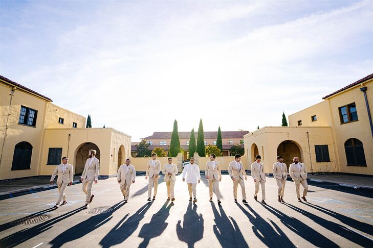 Wedding Party Portraits at Modern and Minimal Wedding in San Diego, California