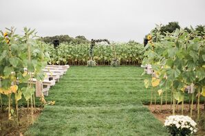 Sunflower Field Wedding Ceremony