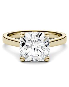 Forever One Moissanite Elegant Cushion Cut Engagement Ring