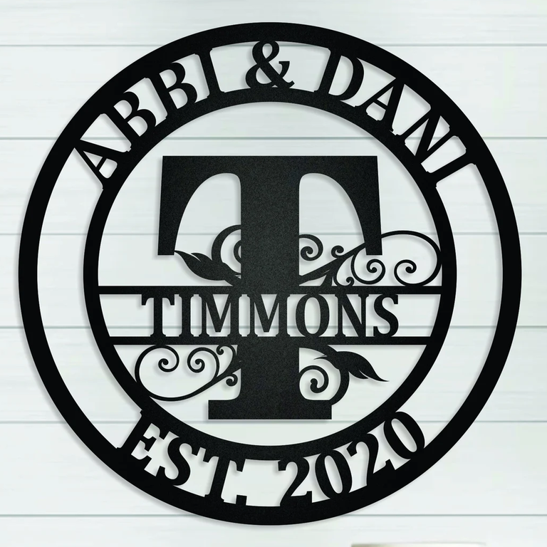 Personalized metal sign from Crossmetalworks on Etsy