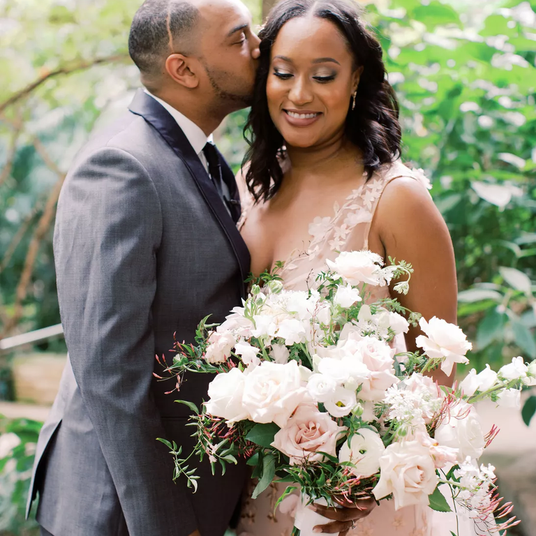 Rose and Lisianthus Wedding Bouquet