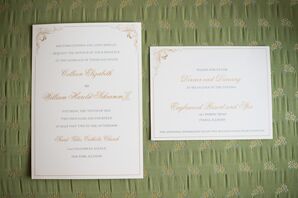 Traditional Cream-Colored Invitation Suite