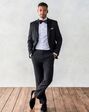 The Black Tux Onyx Dot Peak Lapel Jacket Tuxedo Black Tuxedo - thumbnail - 4