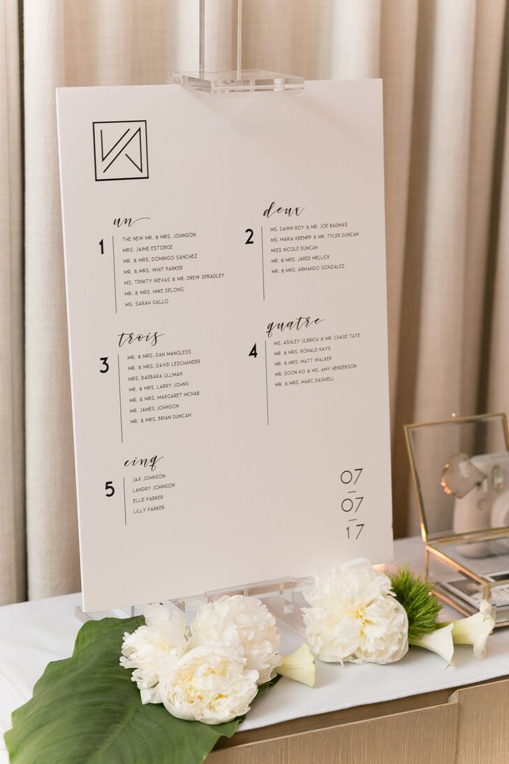Modern Graphic Escort Card Display