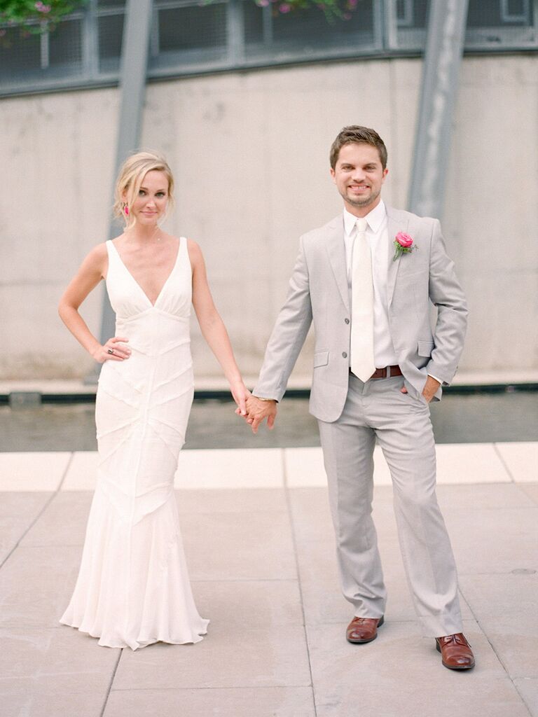 Newlyweds posing