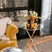 Disco Ball and Yellow Velvet Sofa