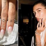 Hailey Bieber "glazed donut" chrome manicure nails