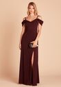 Birdy Grey Dev Crepe Dress Cabernet V-Neck Bridesmaid Dress - thumbnail - 1