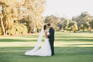 White Floor-Length Tulle Wedding Veil