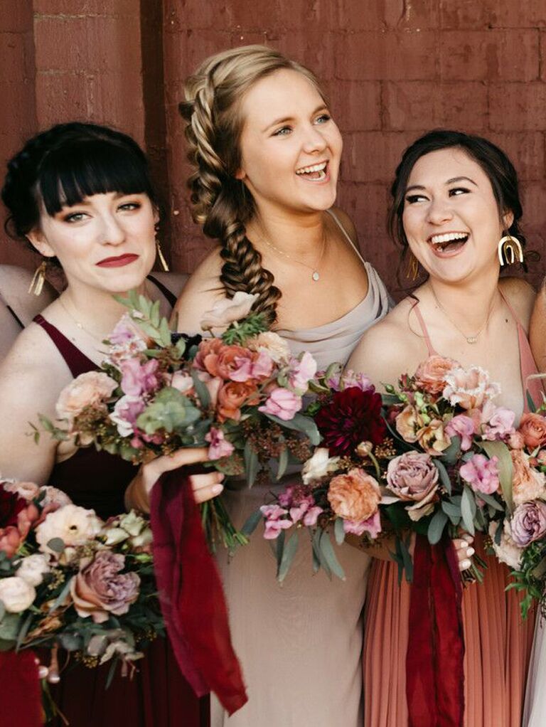 Bridesmaid updos side braid