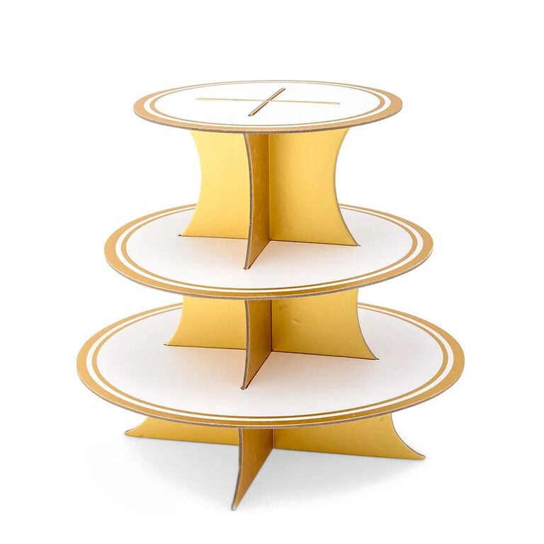A golden cupcake tree stand.