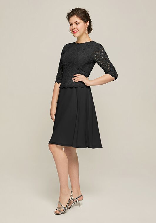 AW Bridal AW Tessie Dress Black Mother Of The Bride Dress - 4