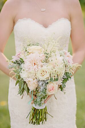 Blush and Ivory Romantic Bridal Bouquet
