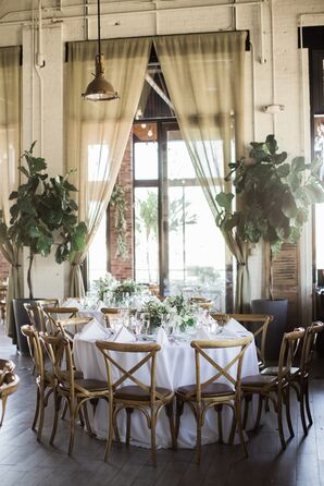 Rustic Wooden Cross-Back Chairs
