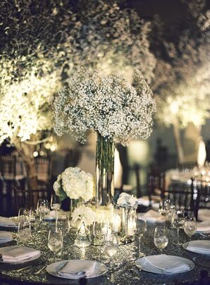 Baby's Breath Reception Decor