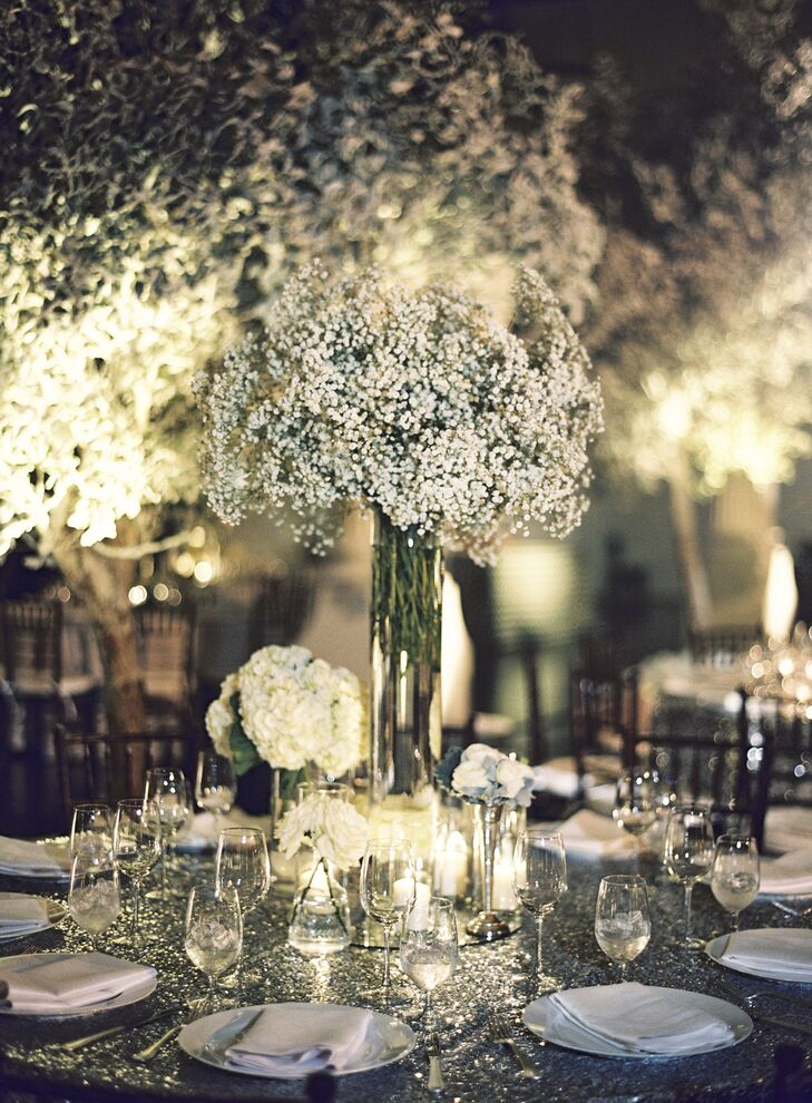 Baby's Breath Reception Decor