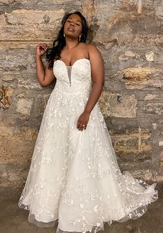 Essense of Australia D3258 plus A-Line Wedding Dress