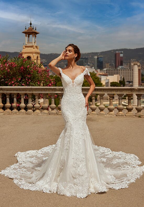 Val Stefani Elsa Mermaid and Trumpet Wedding Dress - 1