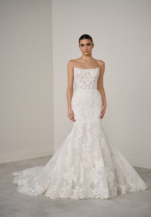 Justin Alexander Signature Aureline Mermaid and Trumpet Wedding Dress - 4