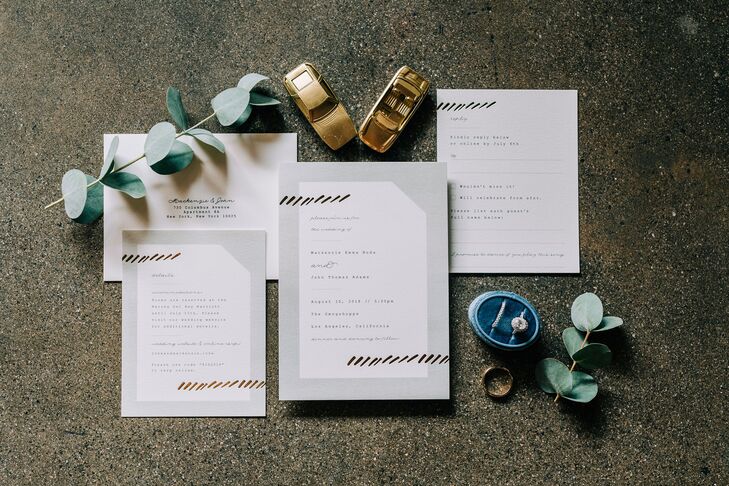 Modern Gray Wedding Invitations