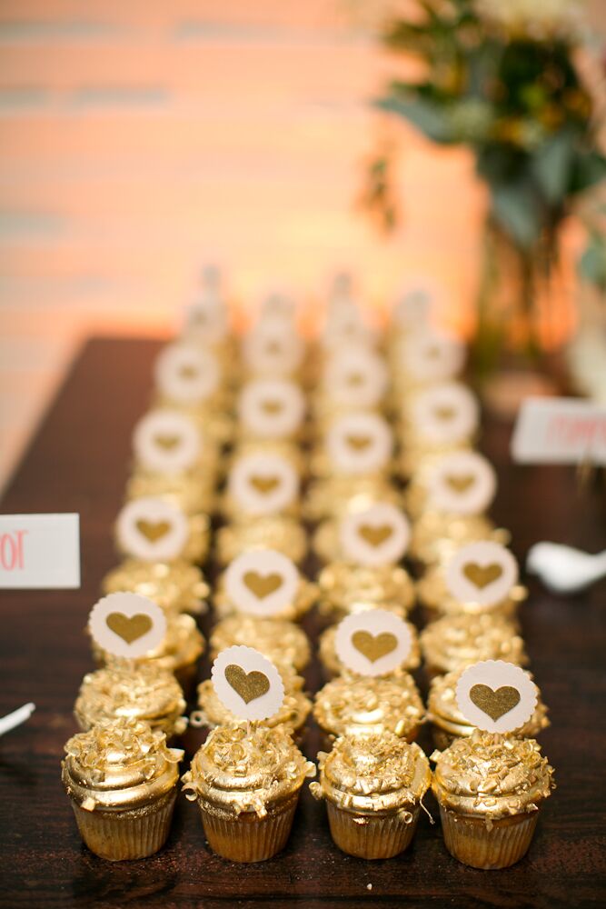 Glamorous Gold Wedding Cupcake Desserts