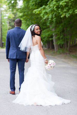 Casablanca Bridal Lace Fit-and-Flare Gown