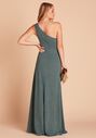 Birdy Grey Kira Crepe in Sea Glass One Shoulder Bridesmaid Dress - thumbnail - 3