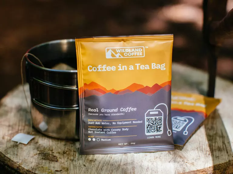 Coffee in a tea bag for ease when traveling or on the go. 