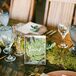 Wooden Farm Table with Moss Runner and Leaf Table Number