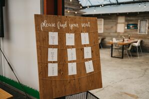 Guests Found Their Seats on a Wooden Board