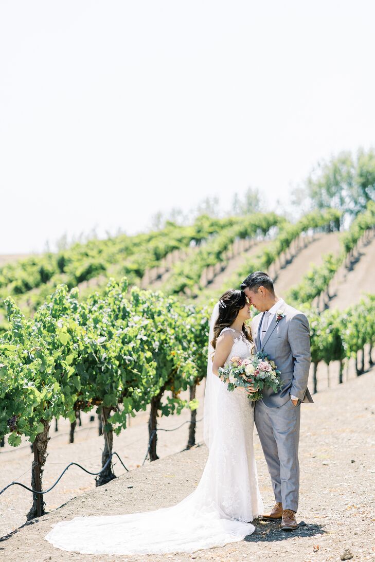 Couple Portraits at Leal Vineyards in Hollister,  California