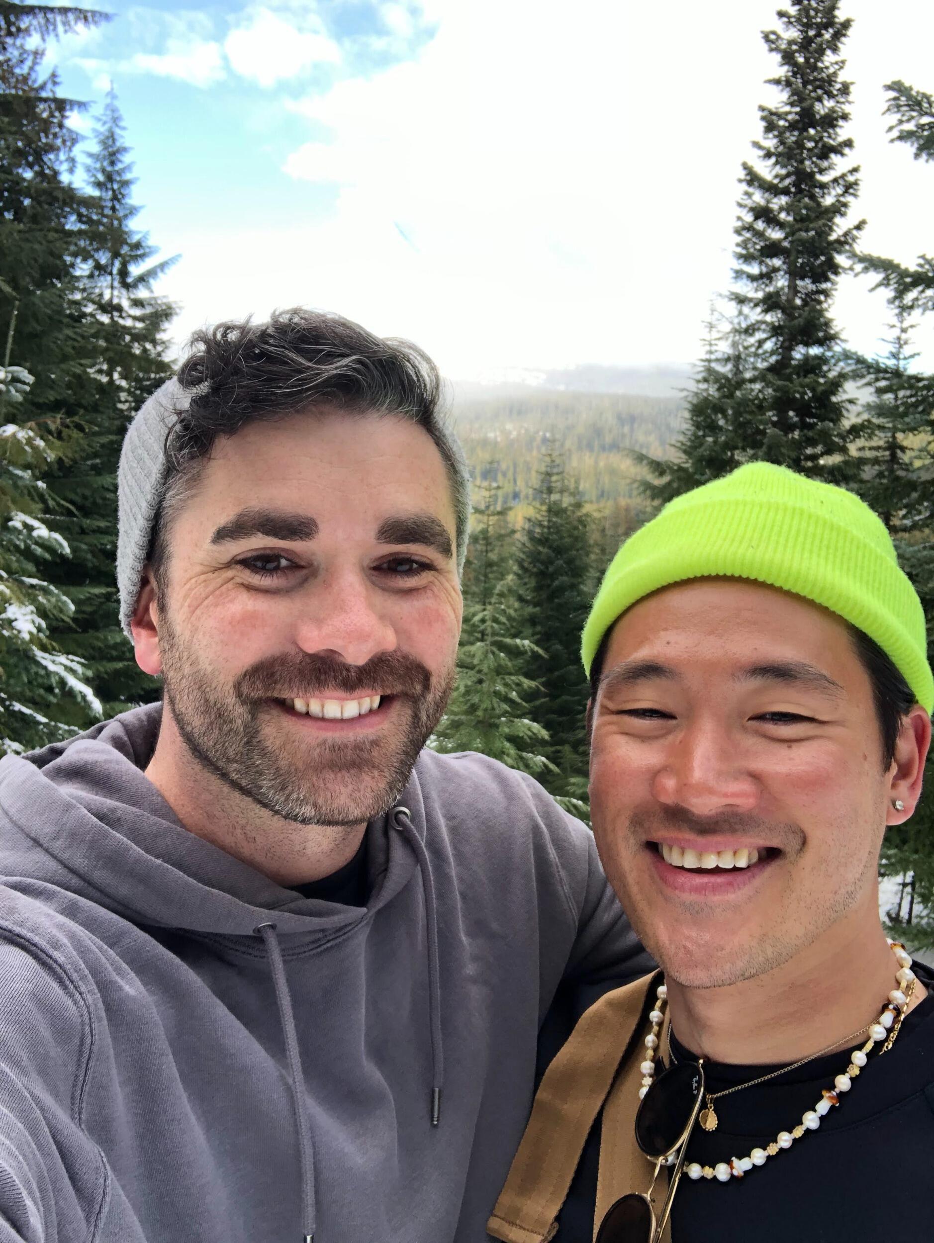 Our first date was January 20, 2022, this was our first picture together snowshoeing during a group friend trip in Welches, OR.
