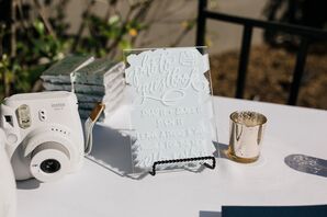 Lucite Sign for Wedding at the Kimpton Brice Hotel in Savannah, Georgia