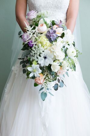 Cascading Pastel Bridal Bouquet
